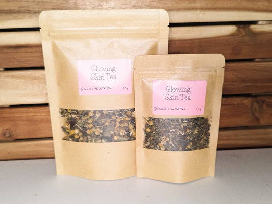 Glowing Skin Tea | Clear skin Tea, White Tea, Skin detox tea, Healthy Skin Tea Blend, Tea Blends,